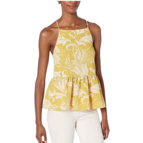 Ted Baker Mahbel Textured Floral Cami Top in Yellow Peplum size 1 - Picture 12 of 12